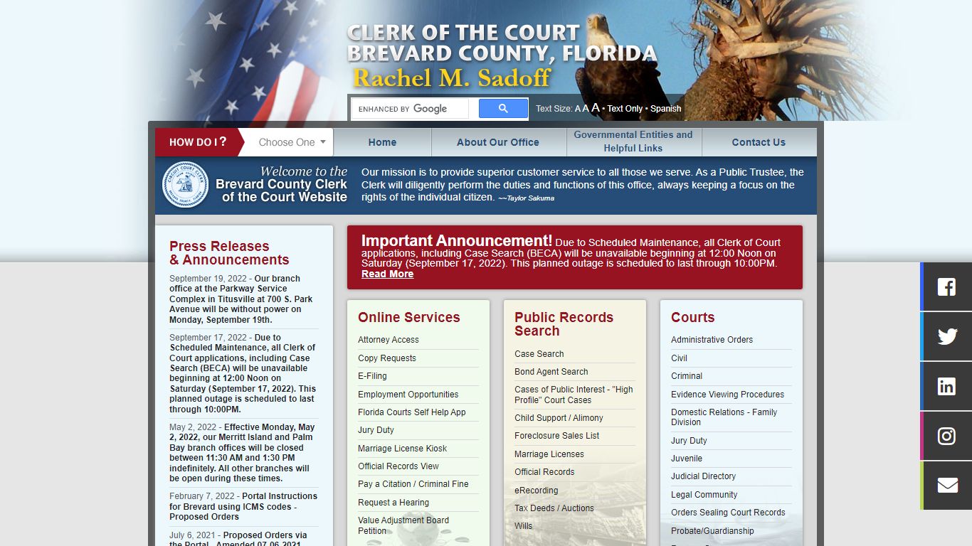 Brevard County, Florida - Clerk of the Court